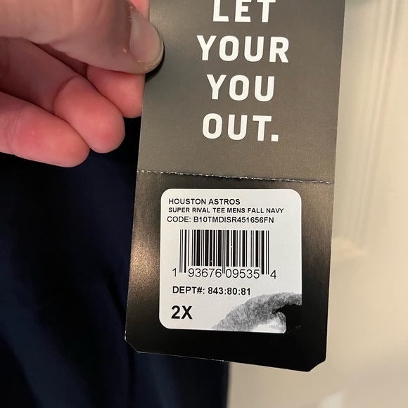 NWT 47 Brand Houston Astros Men’s Super Rival Tee Fall Navy Baseball 2XL - Picture 5 of 5